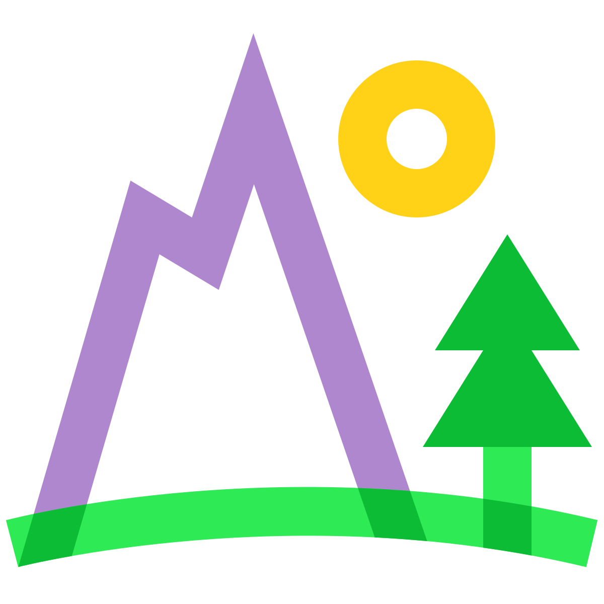 water color style national park icon