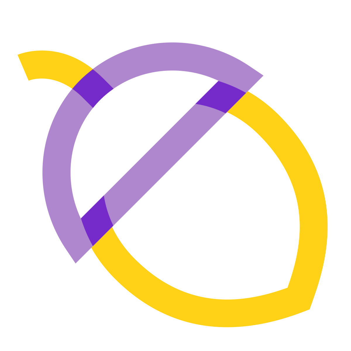 water color style nut icon