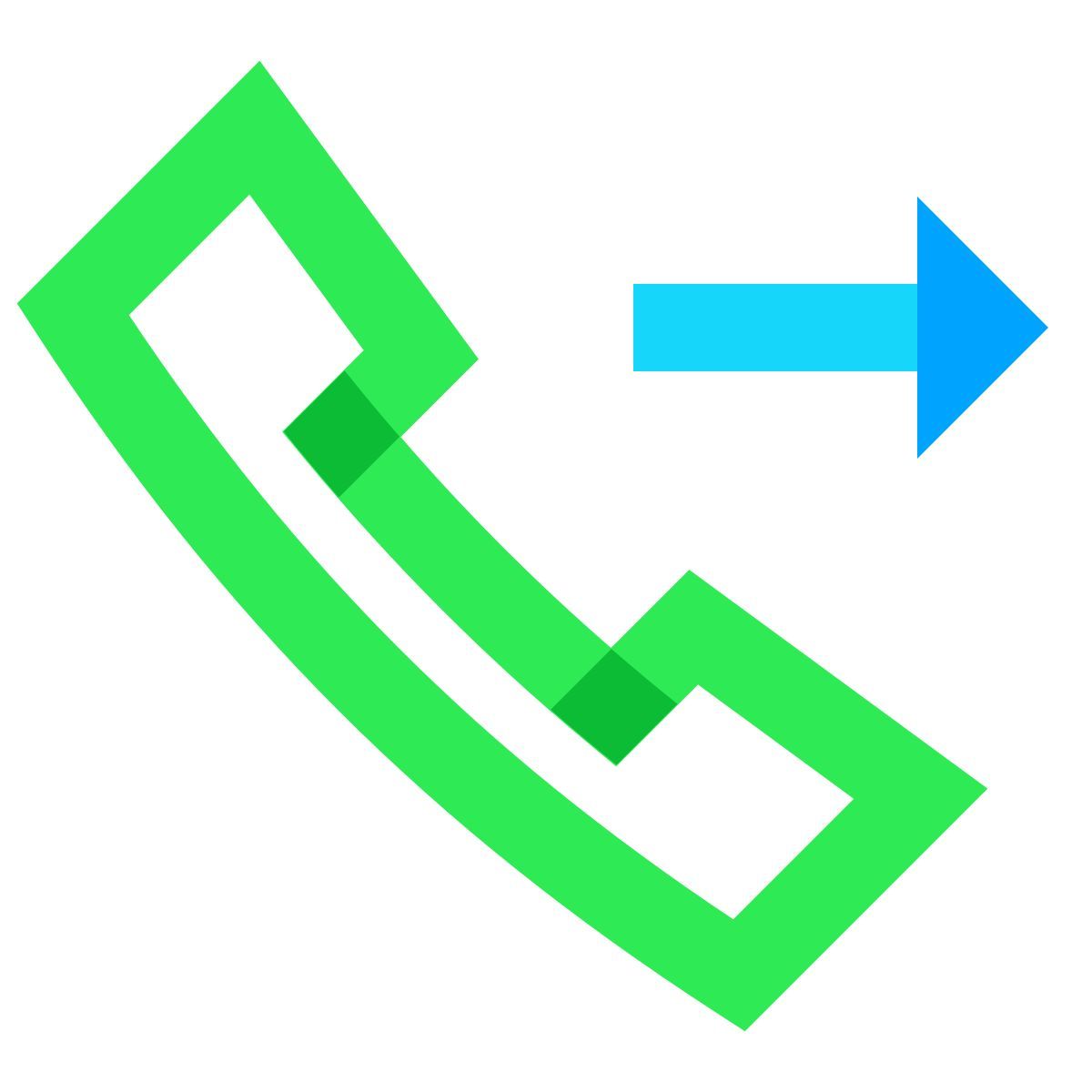 water color style 打出电话 icon