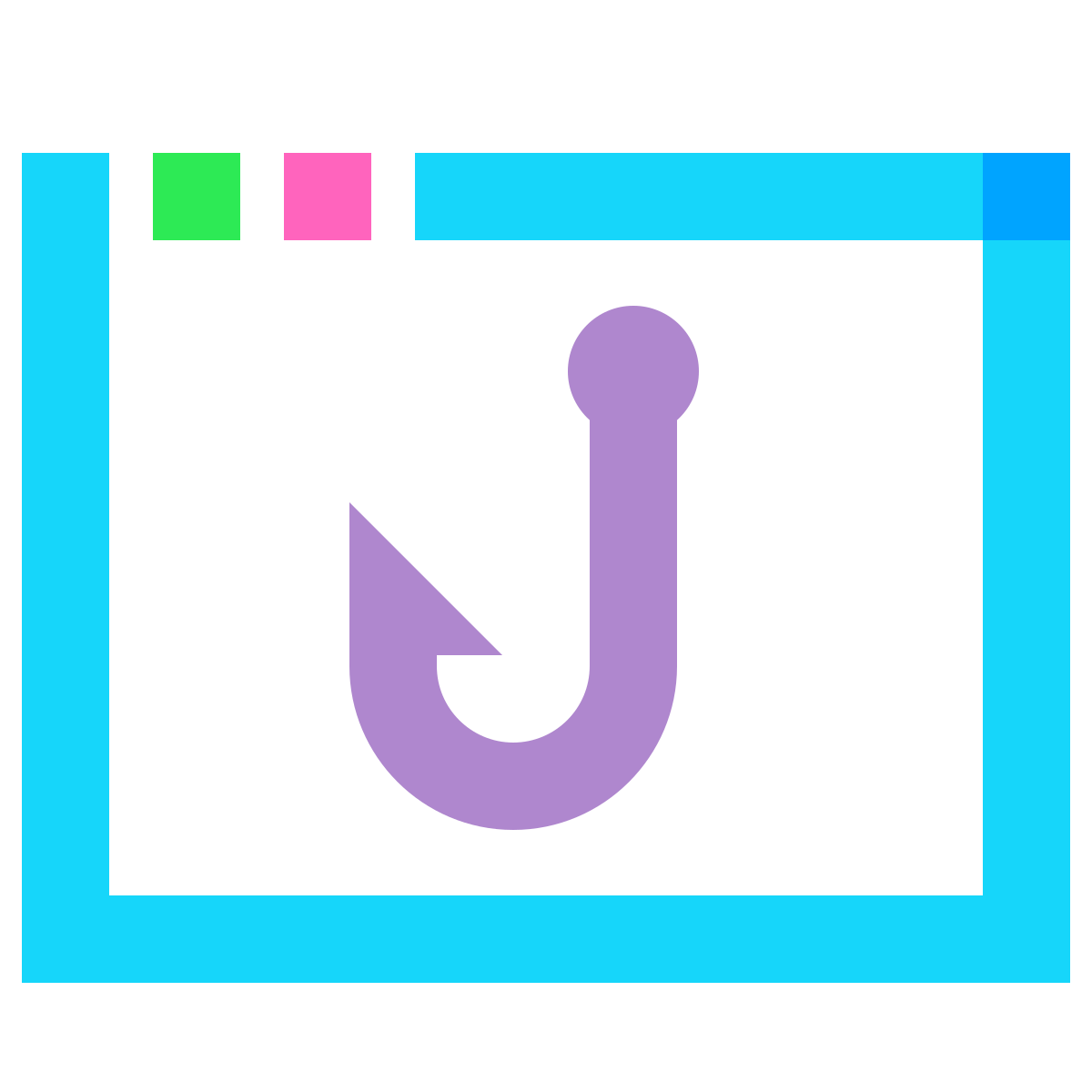 water color style phishing icon