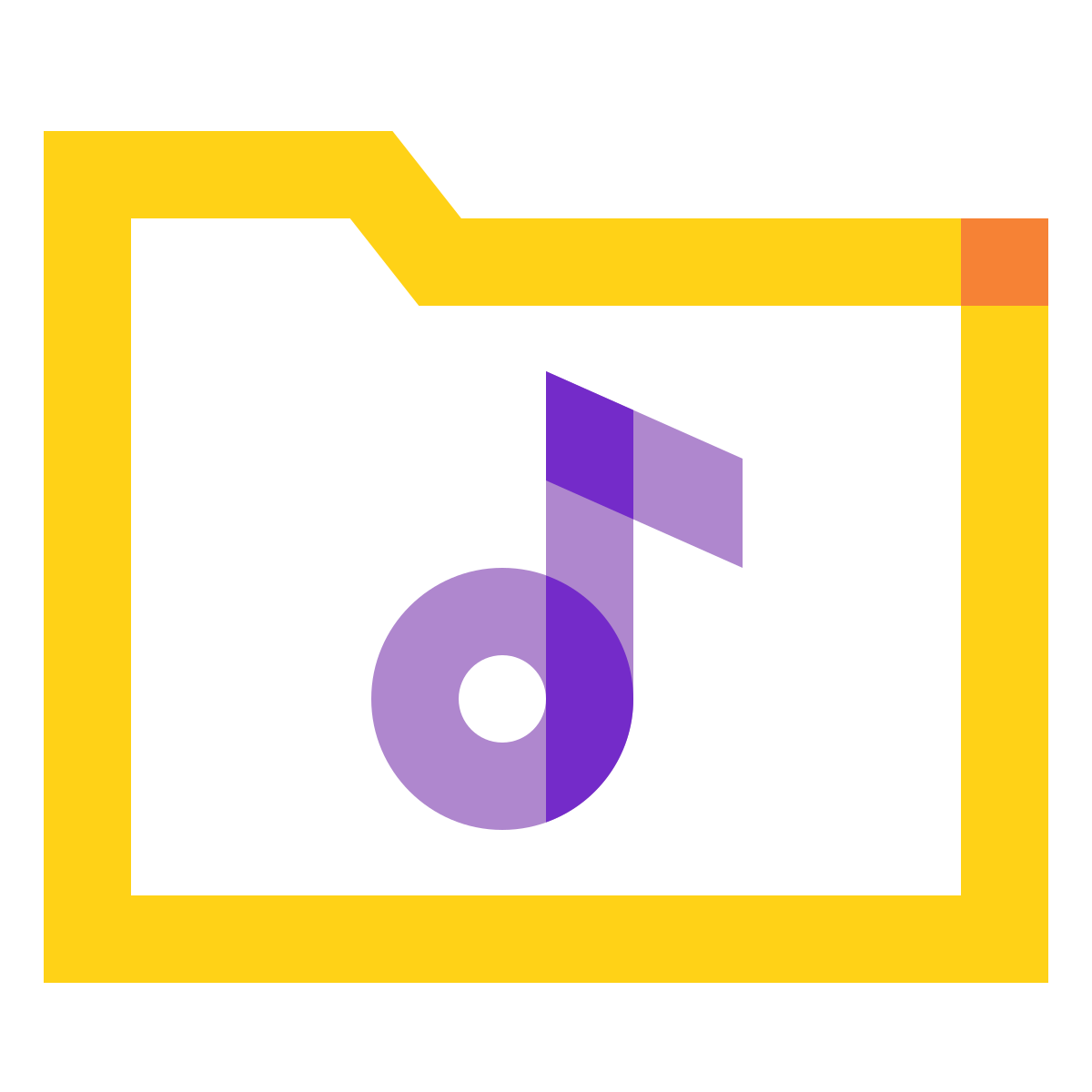 water color style photos folder icon