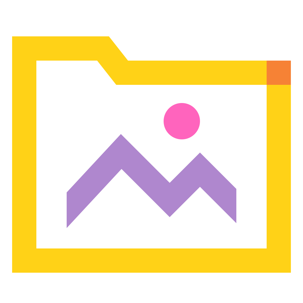 water color style pictures folder icon