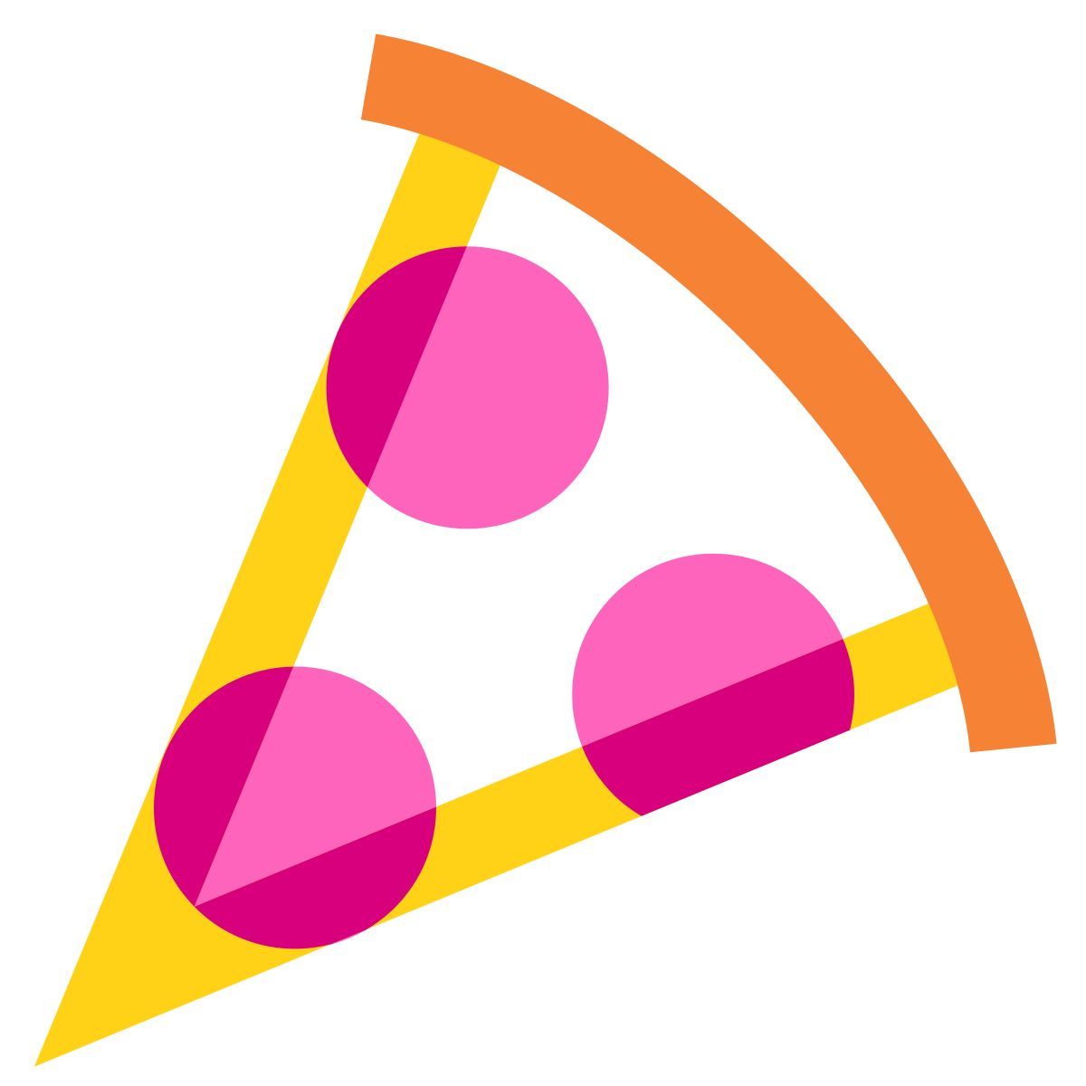 water color style pizza icon