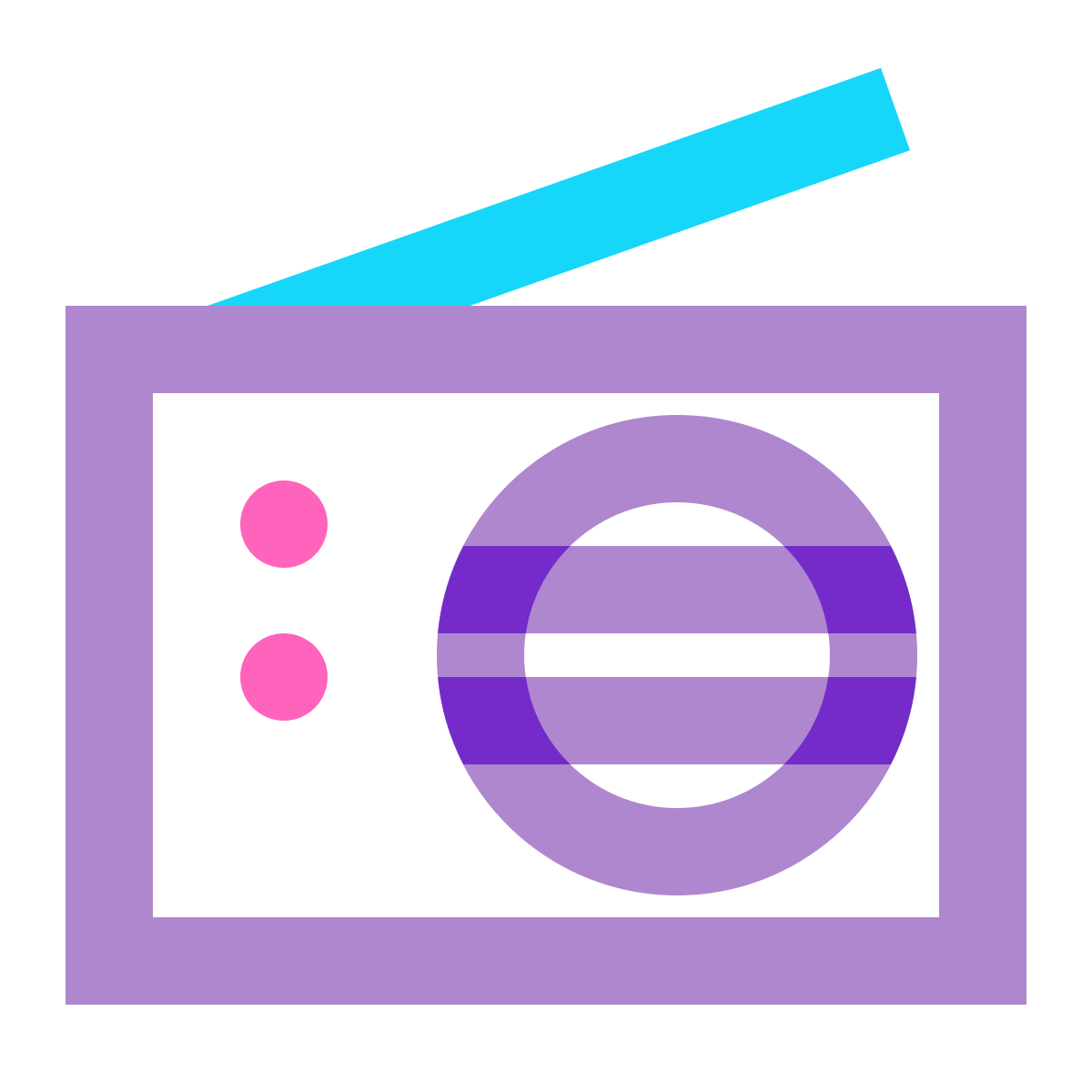 water color style radio icon