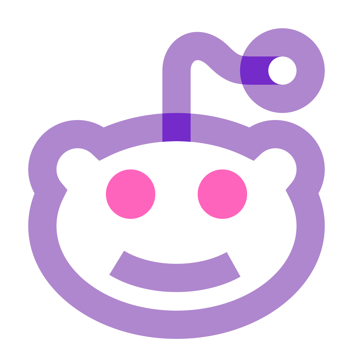 water color style reddit icon