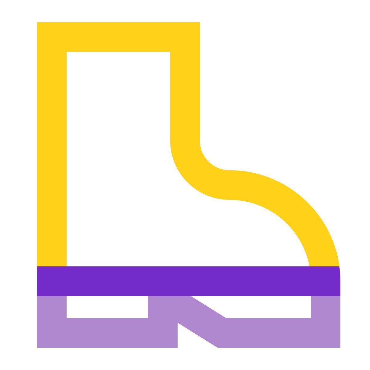 water color style bottes en caoutchouc icon