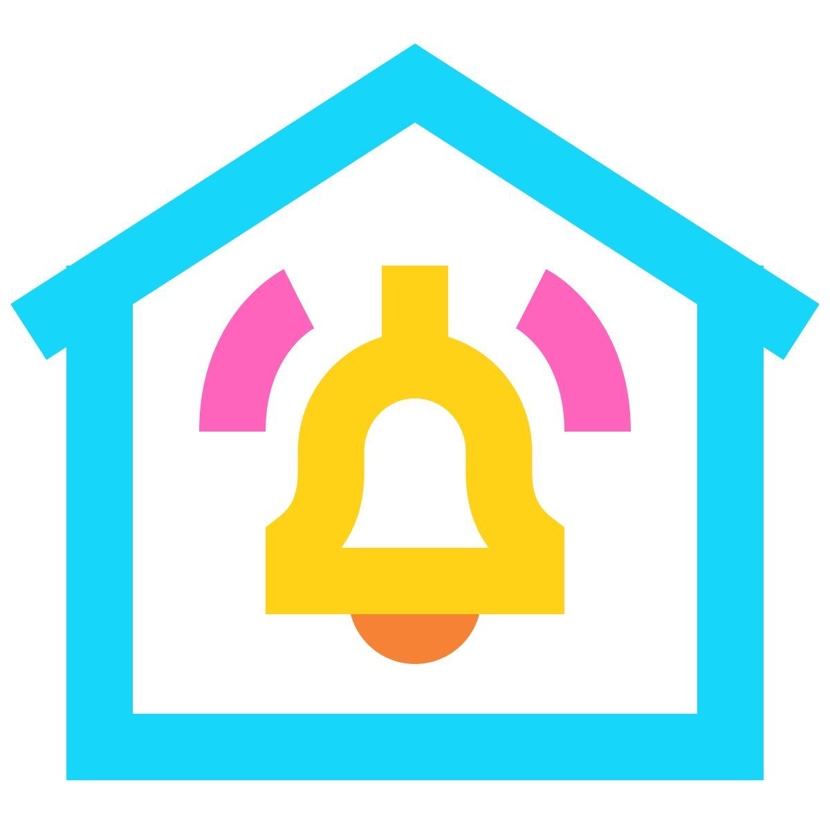 water color style 경보 시스템에 의해 보안 icon