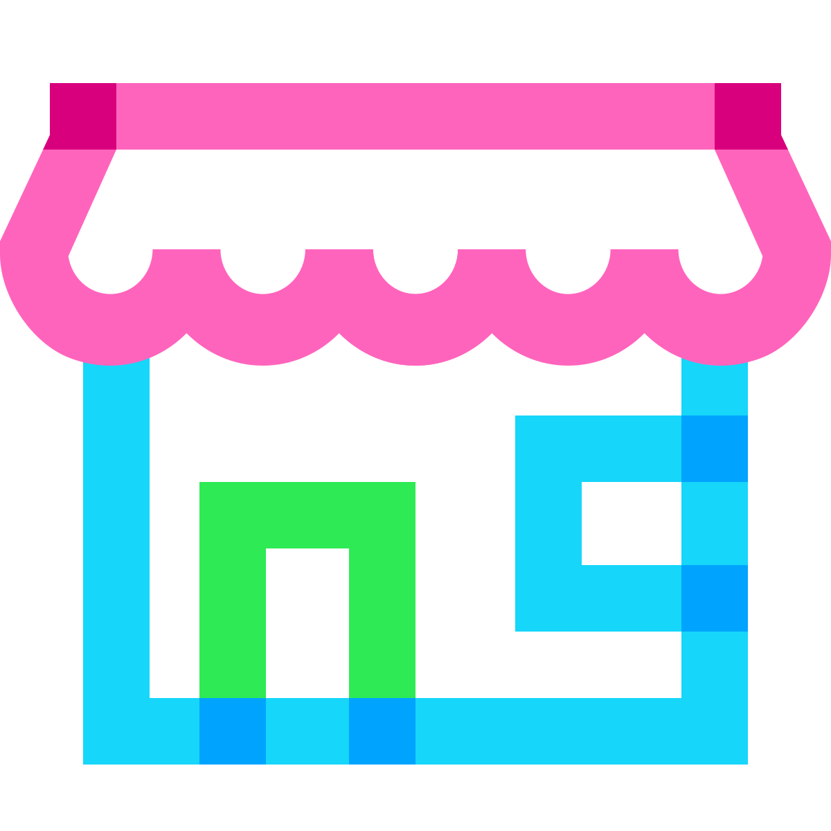 water color style shop icon