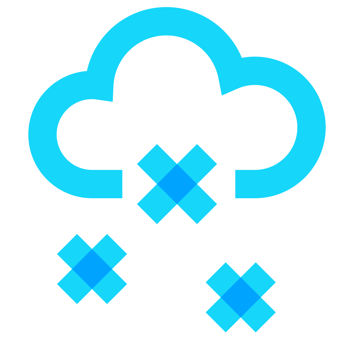water color style snow icon