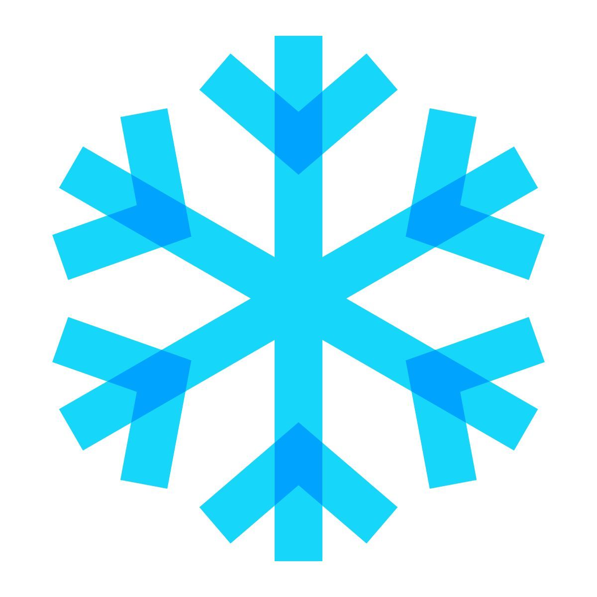 water color style snowflake icon