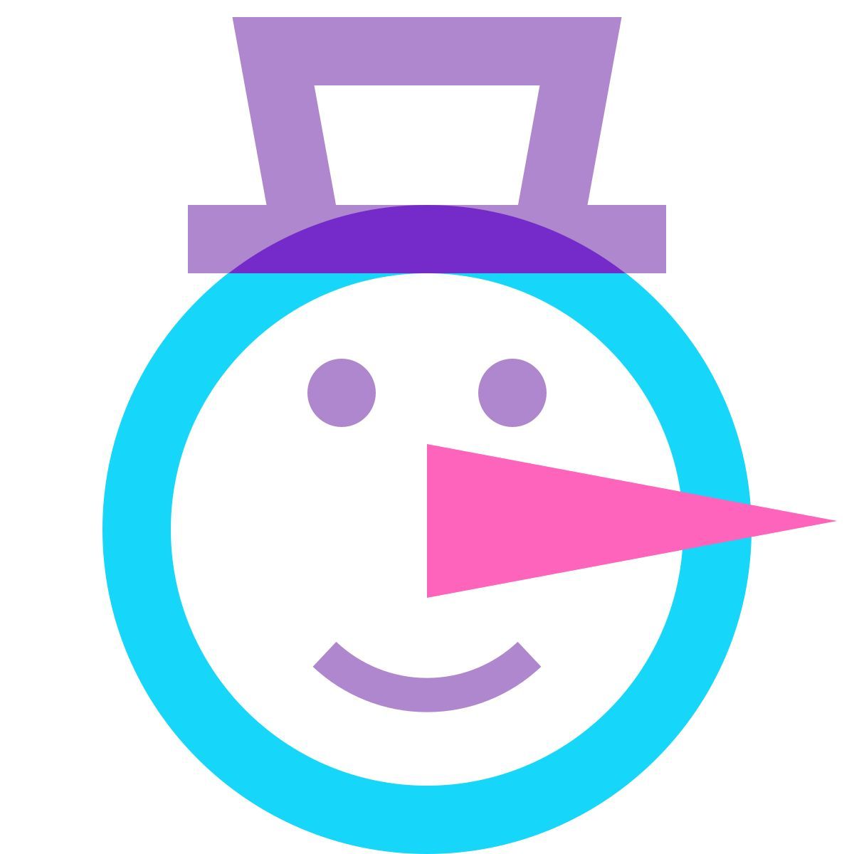 water color style 눈사람 icon