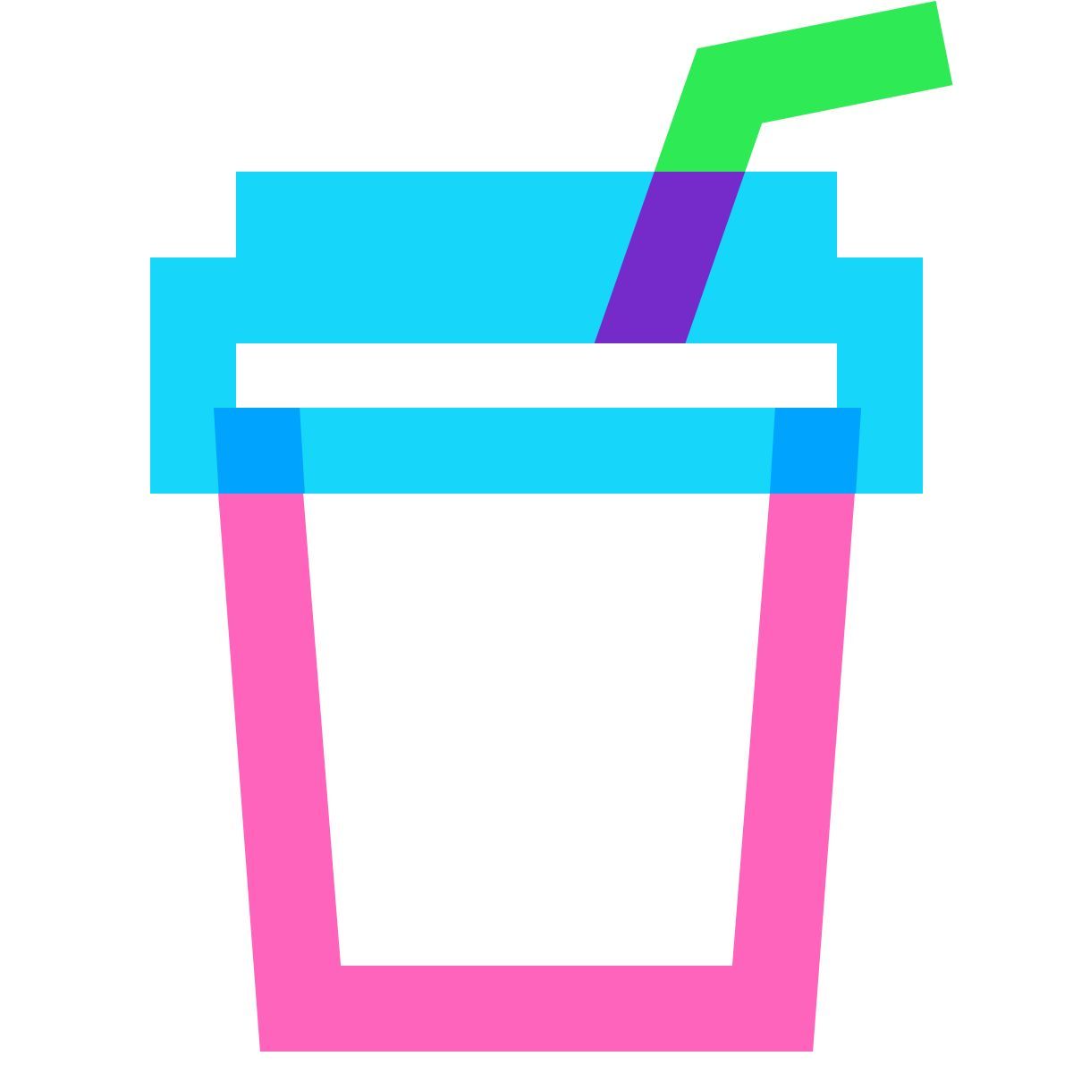 water color style soda icon