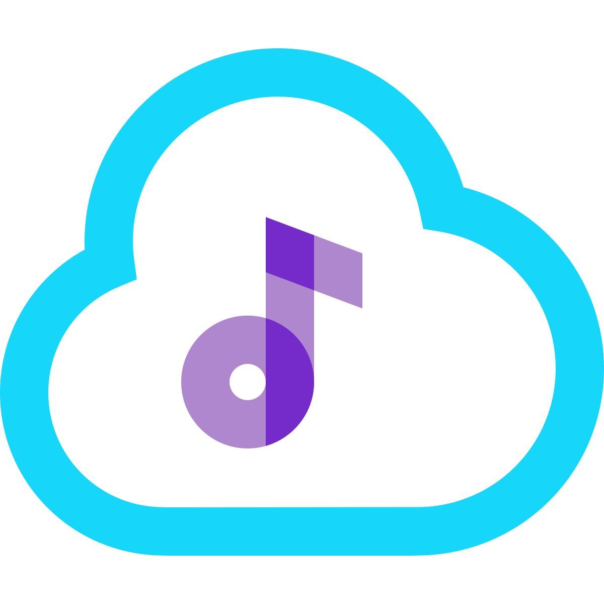 water color style sound cloud icon