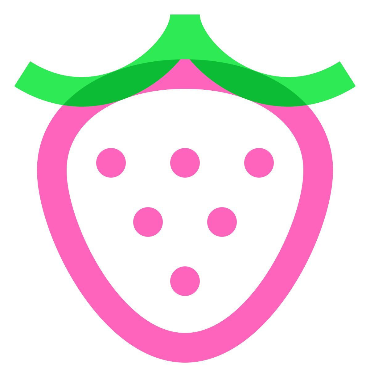 water color style fraise icon