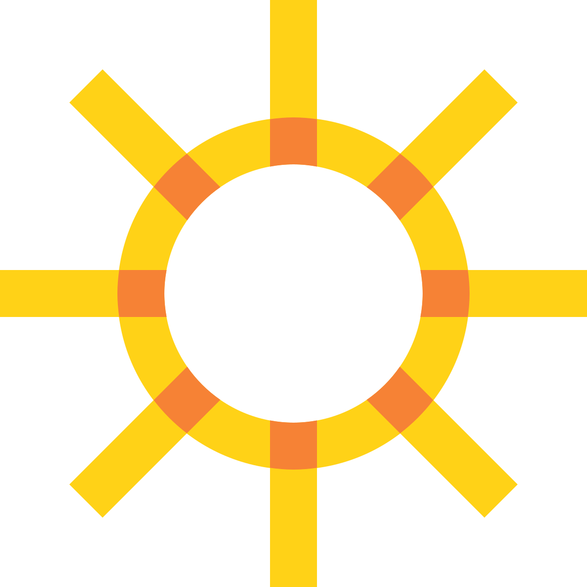 water color style sun icon