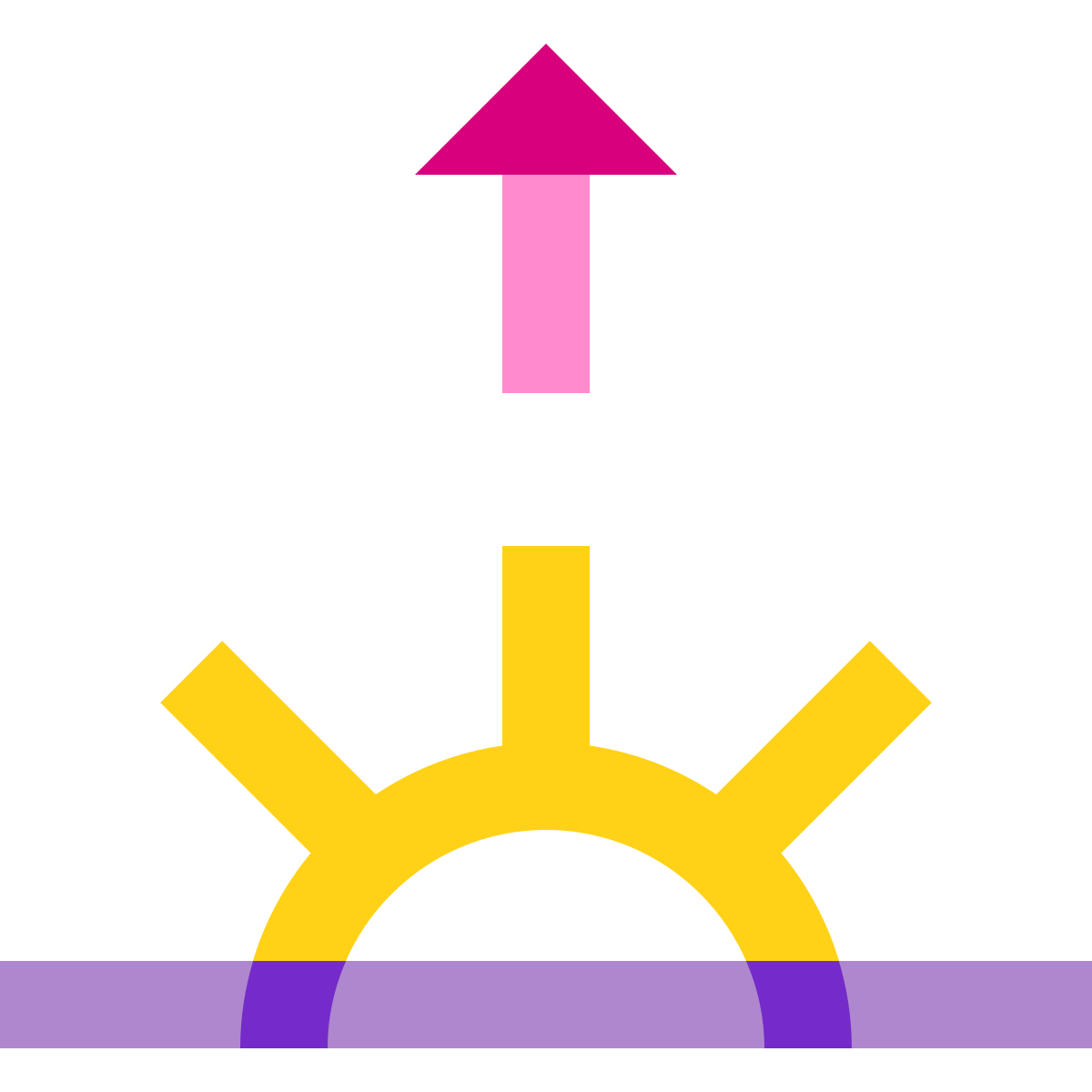 water color style sunrise icon