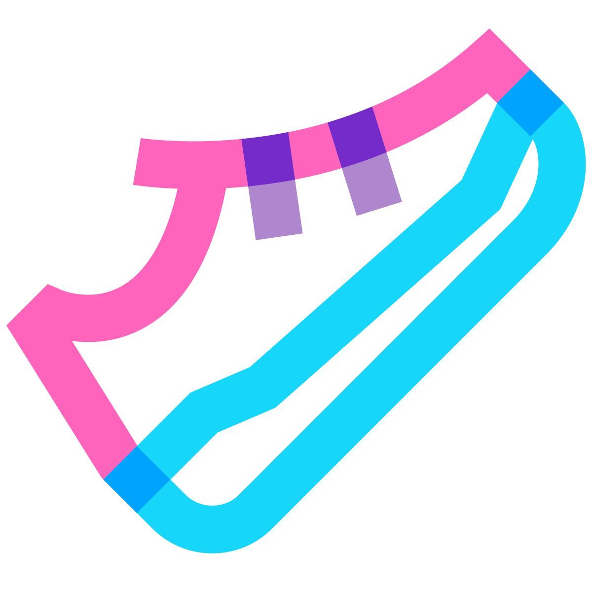 water color style trainers icon