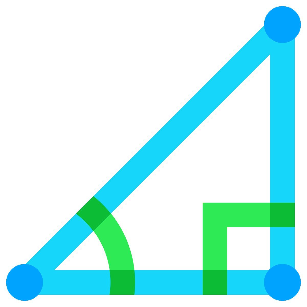 water color style 삼각법 icon