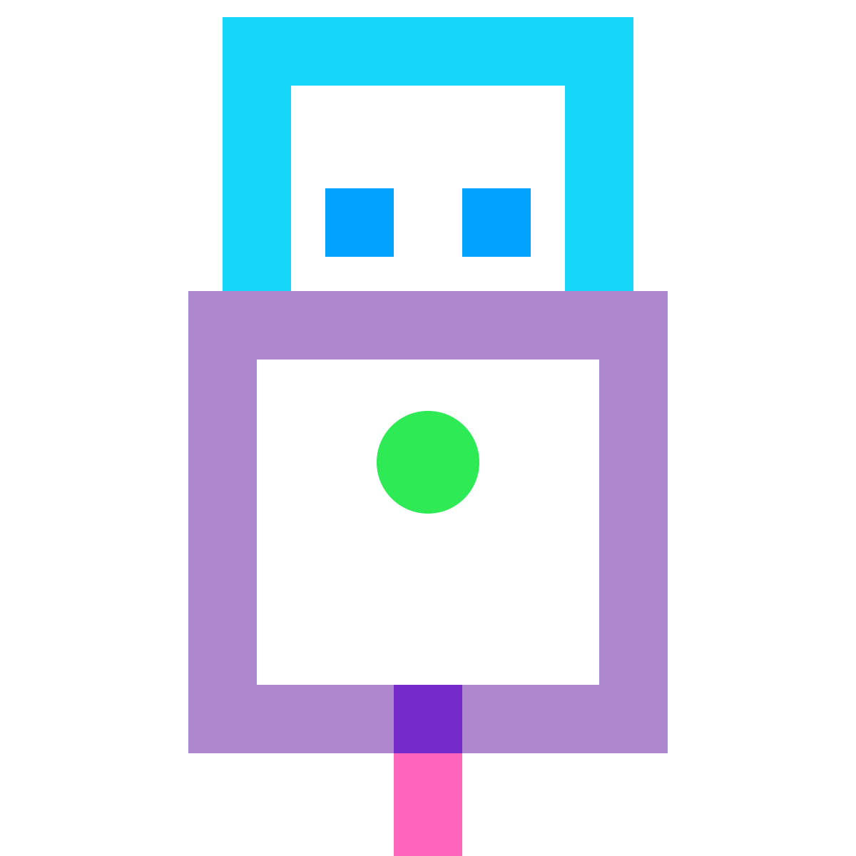 water color style usb on icon