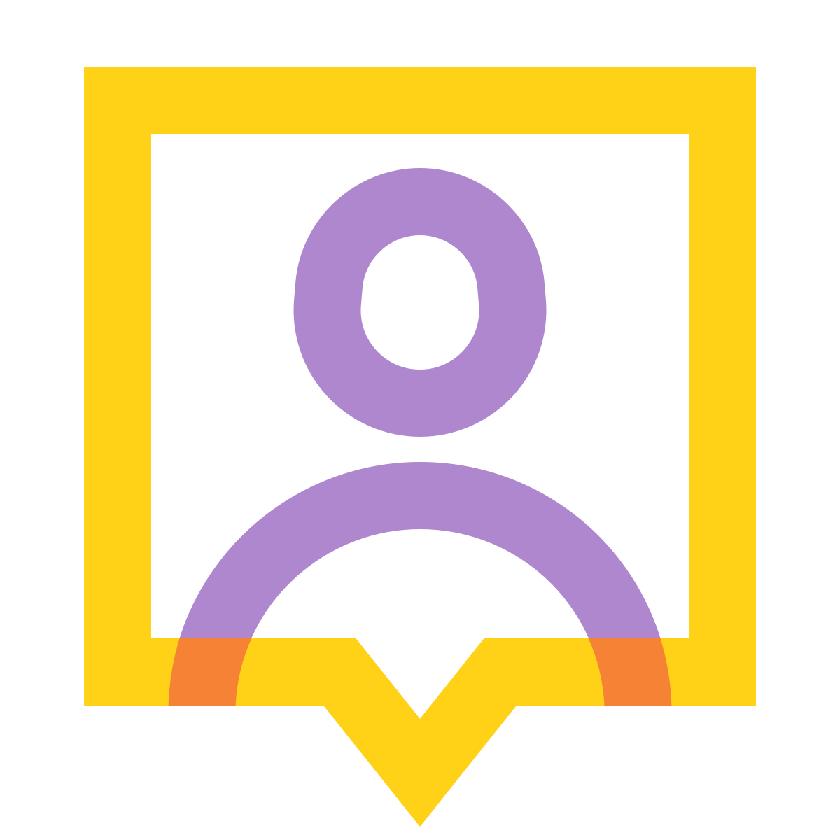 water color style user location icon