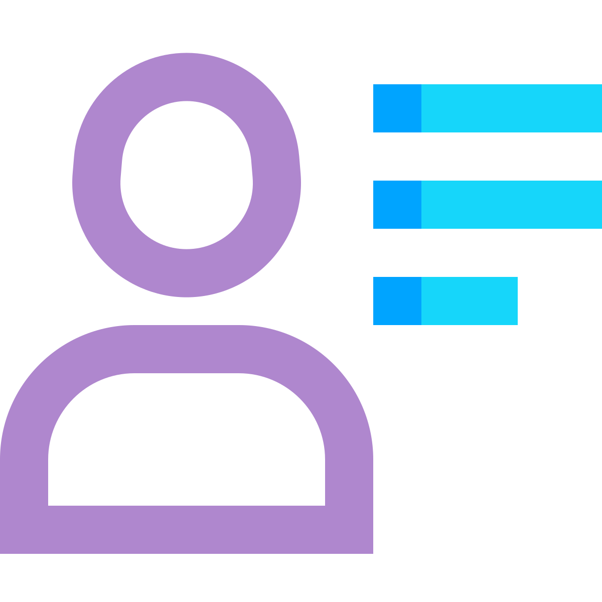 water color style user menu male icon