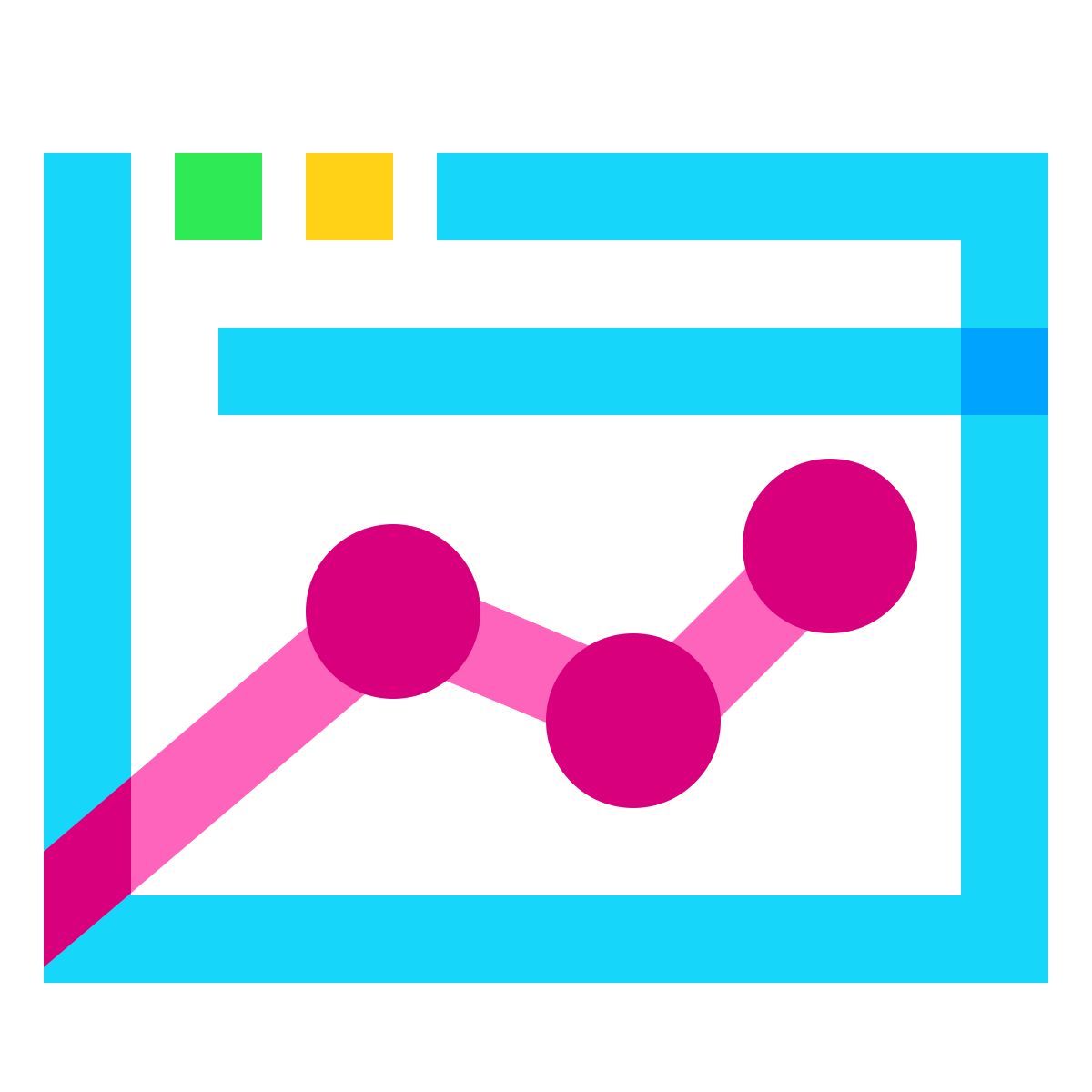 water color style web analytics icon