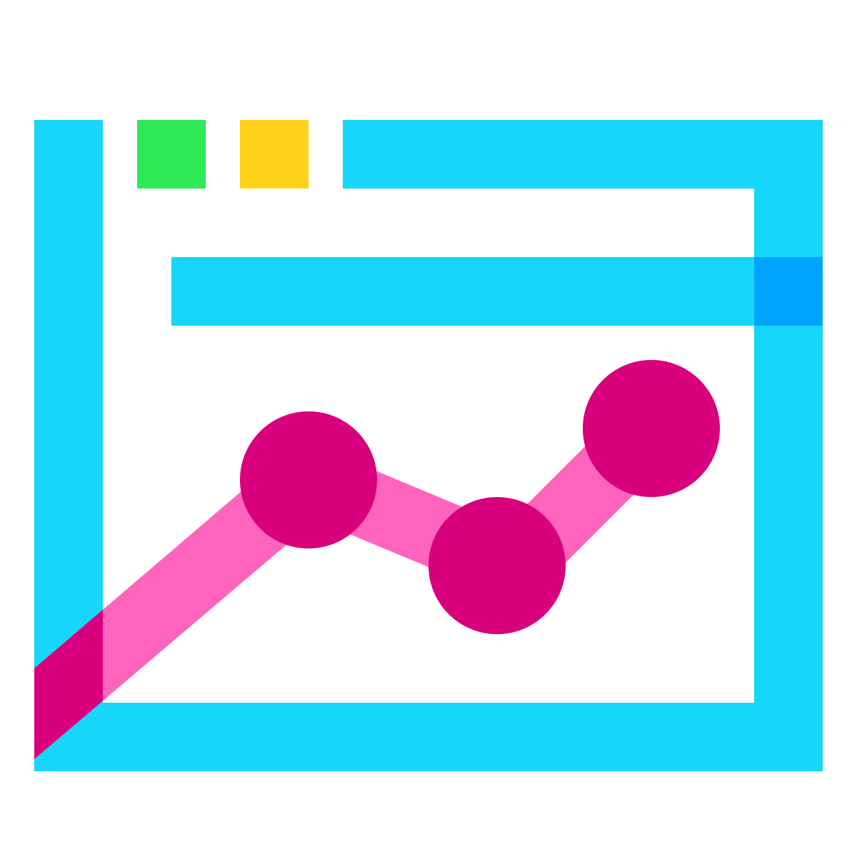 water color style web analystics icon