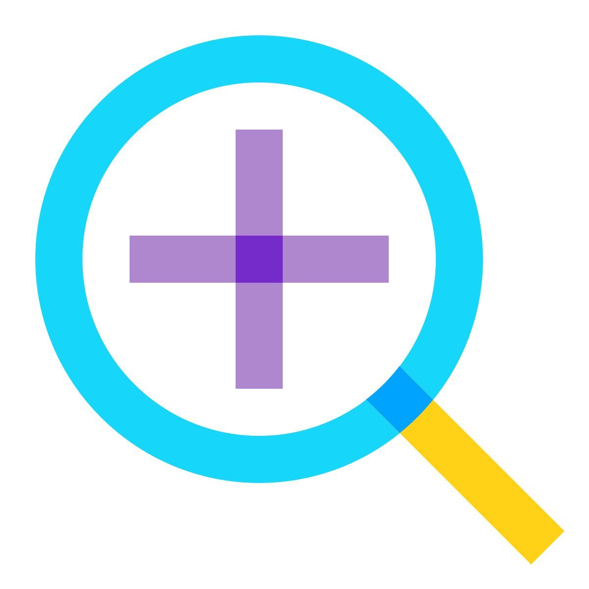 water color style zoom in icon