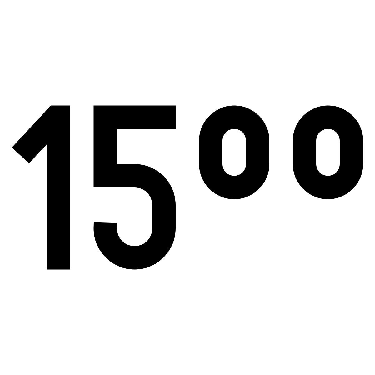 windows 10 style 15:00 icon