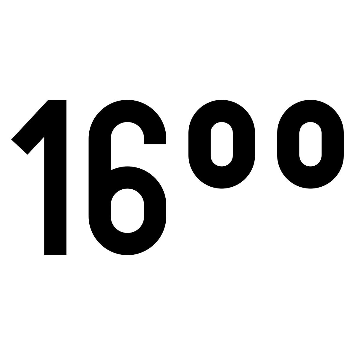 windows 10 style 16:00 icon