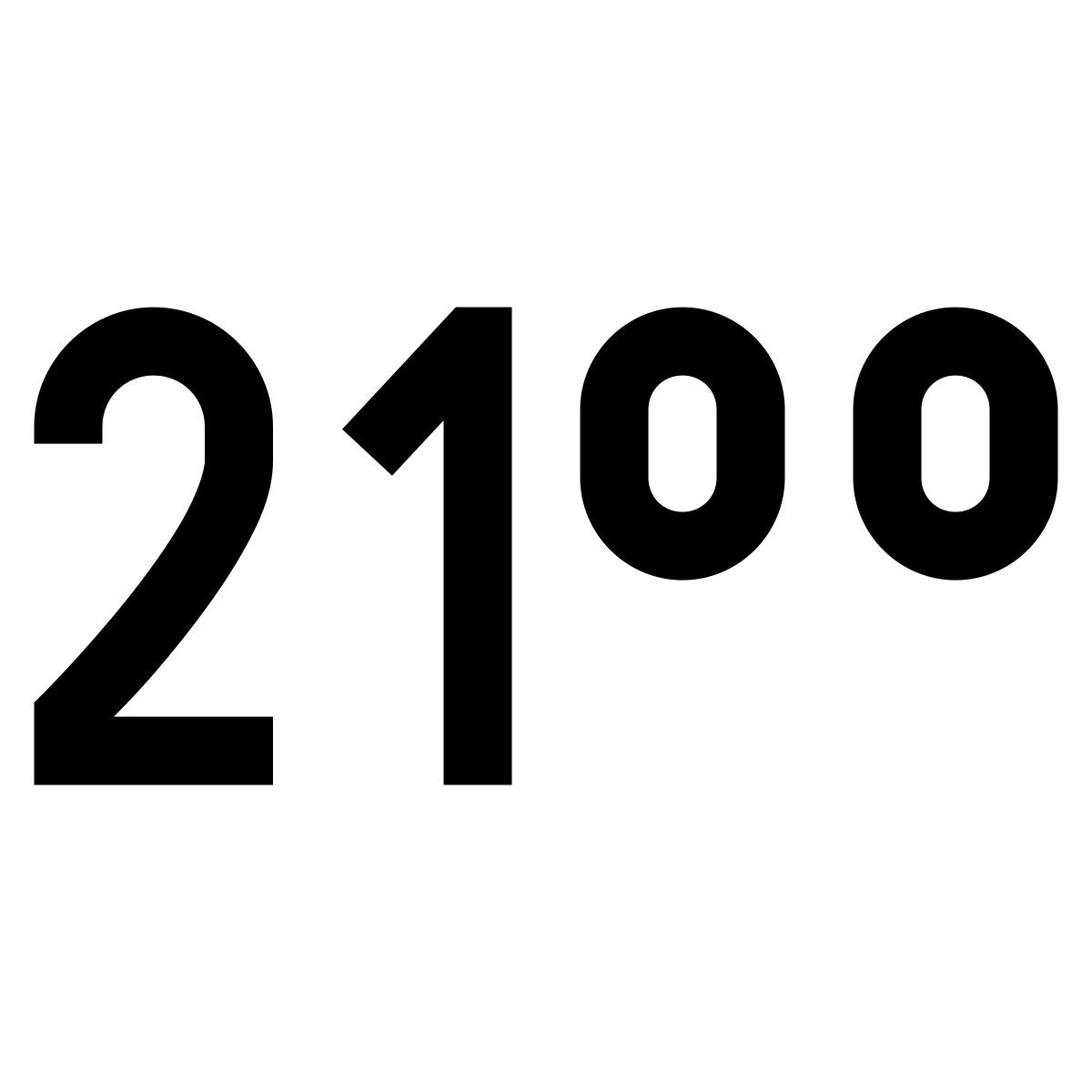 windows 10 style 21:00 icon