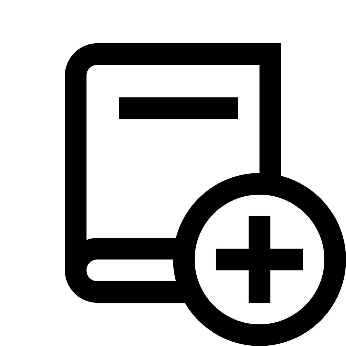 windows 10 style add book icon