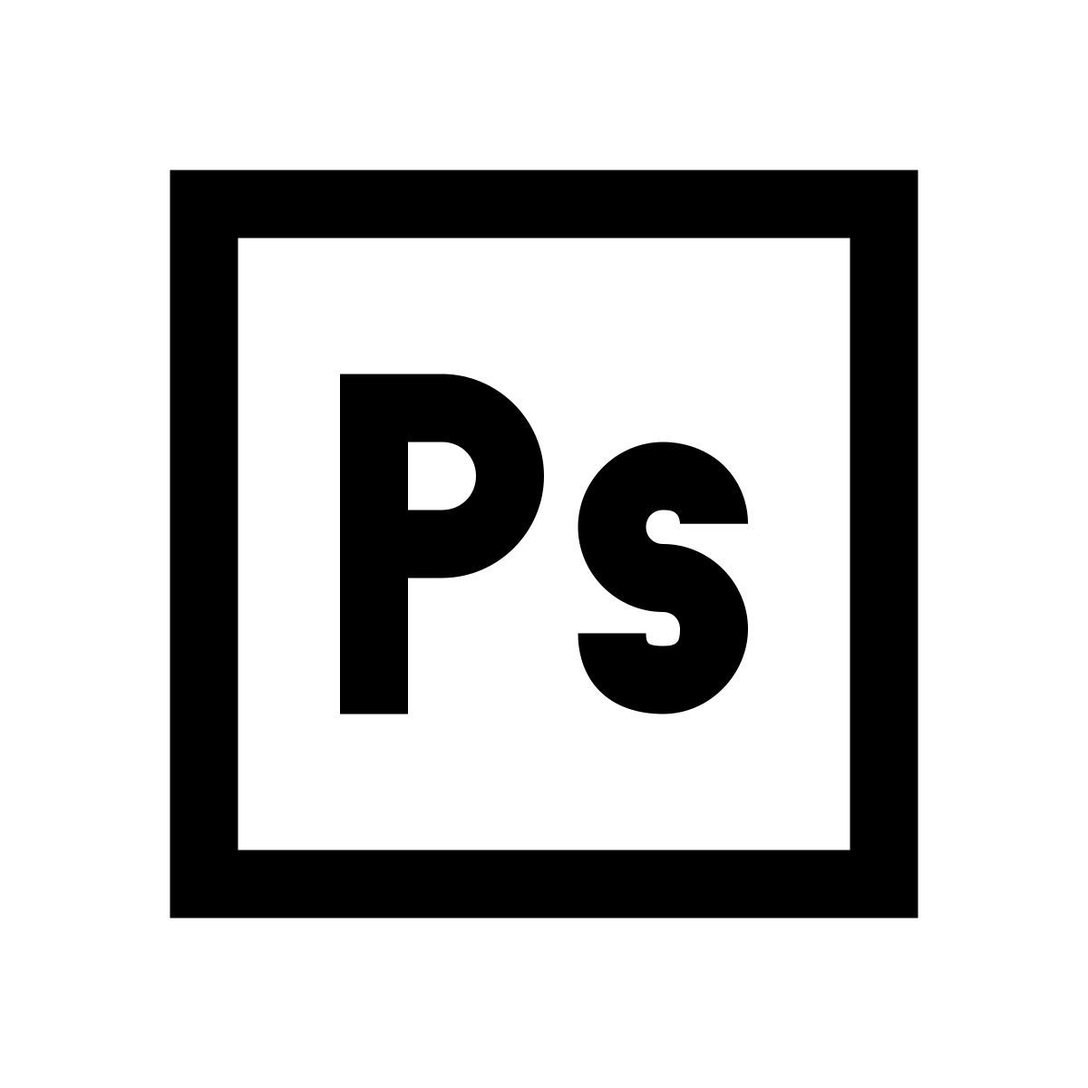 windows 10 style adobe photoshop icon
