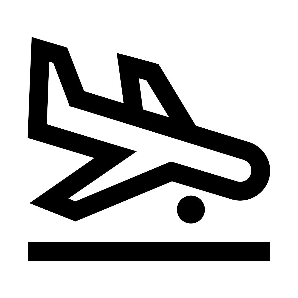 windows 10 style atterraggio aereo icon