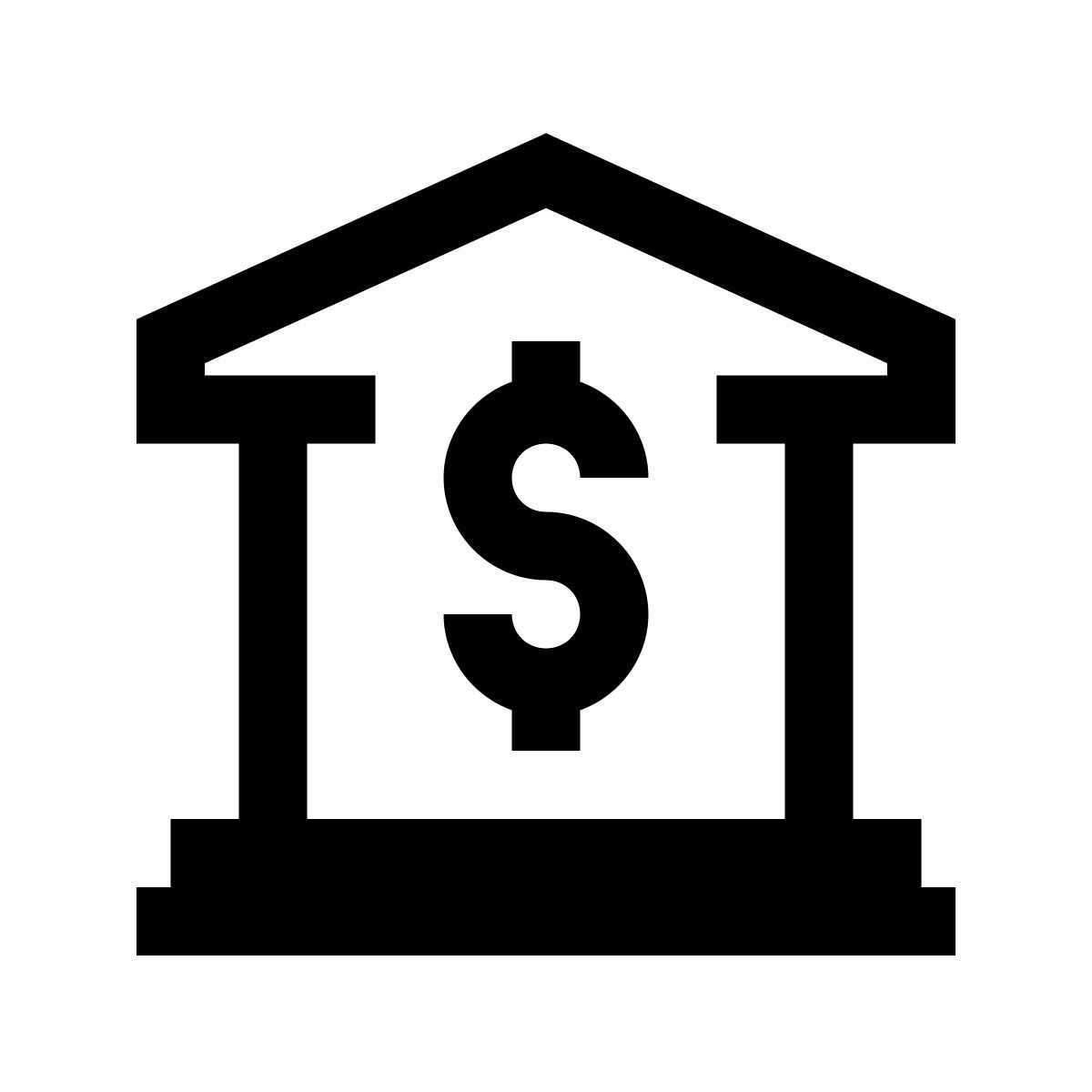 windows 10 style edificio del banco icon