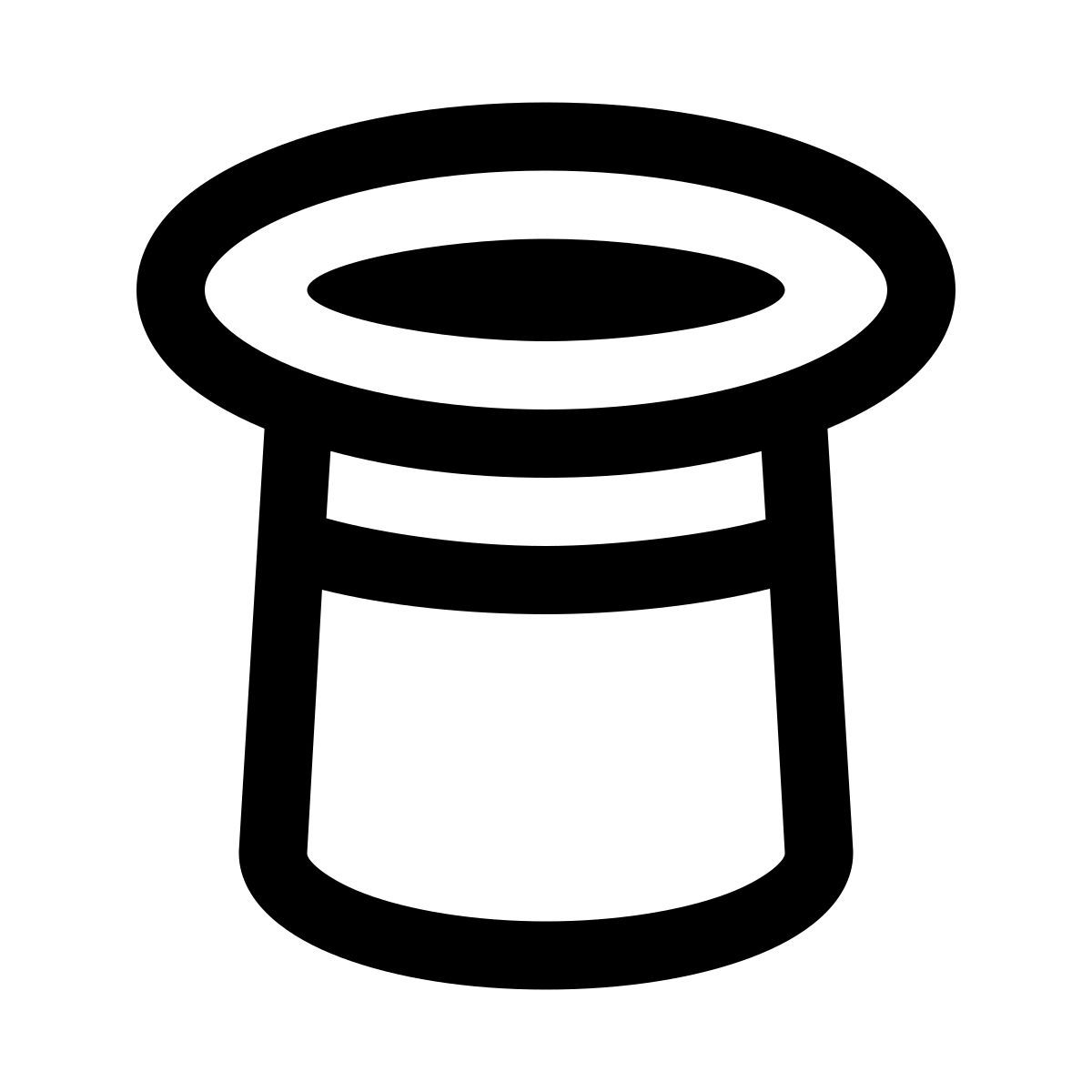 windows 10 style cappello nero icon