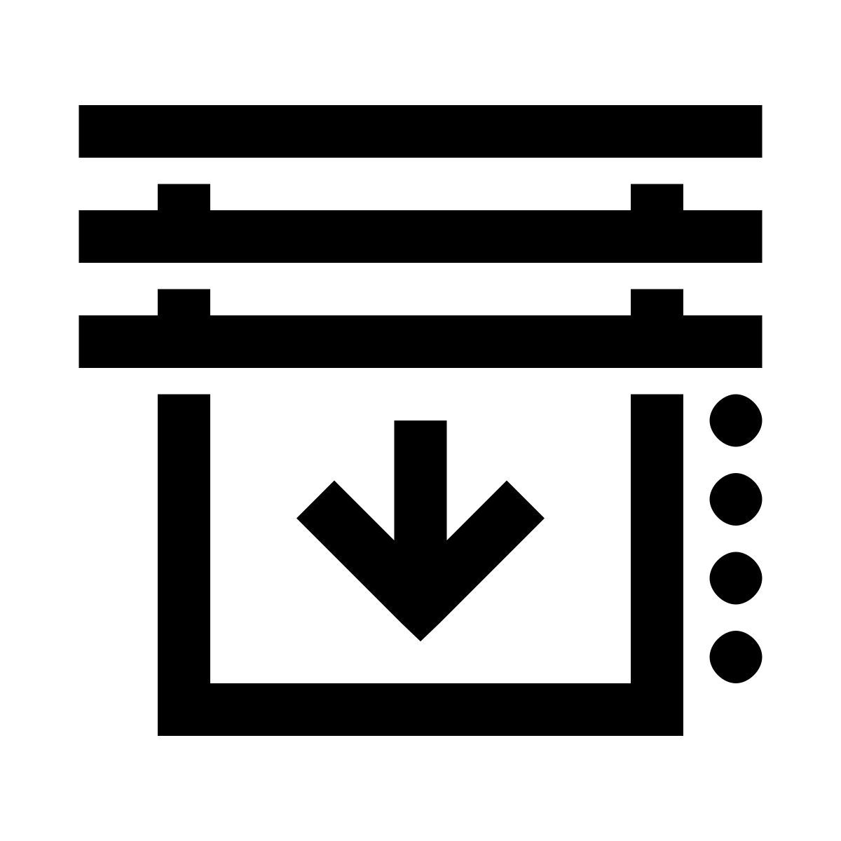 windows 10 style jalousie runter icon