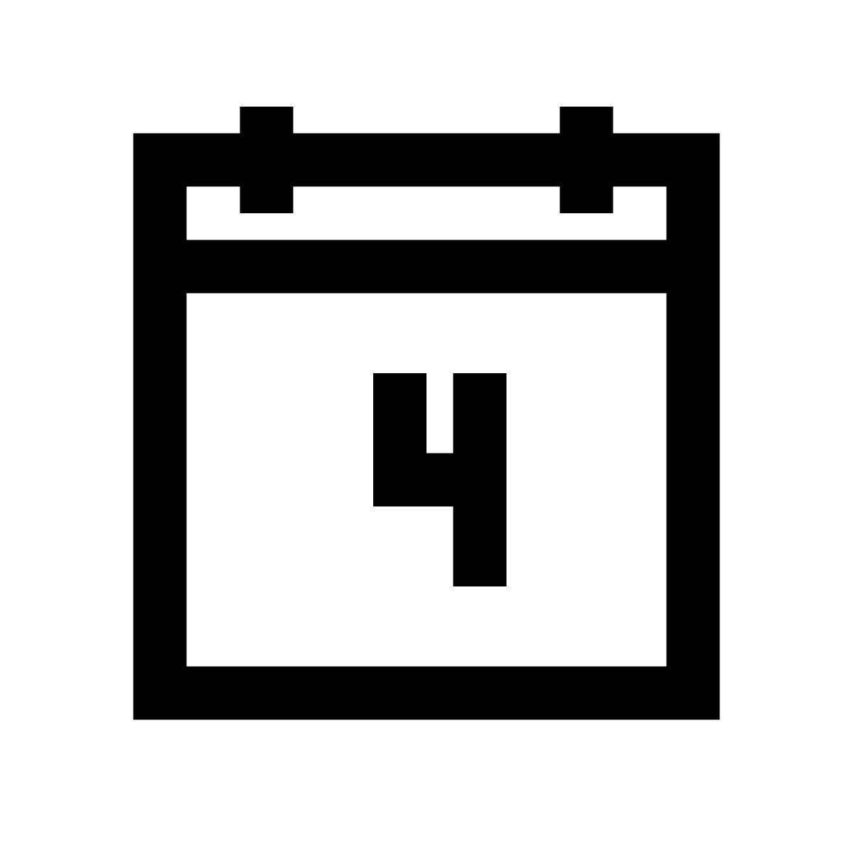 windows 10 style calendario 4 icon