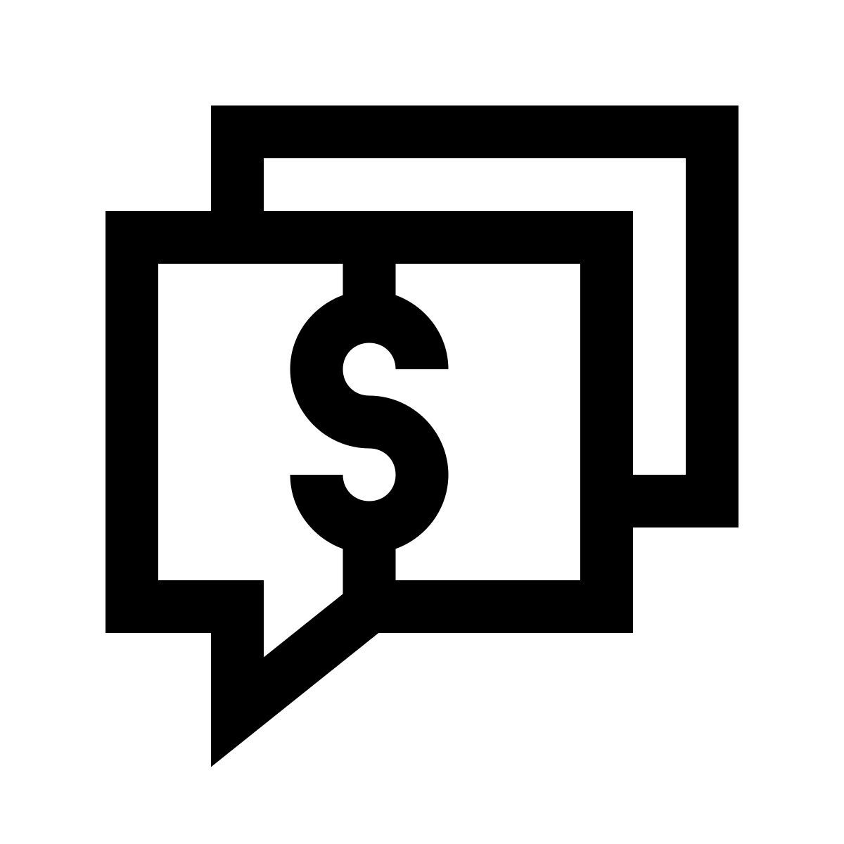 windows 10 style 채팅 돈 icon