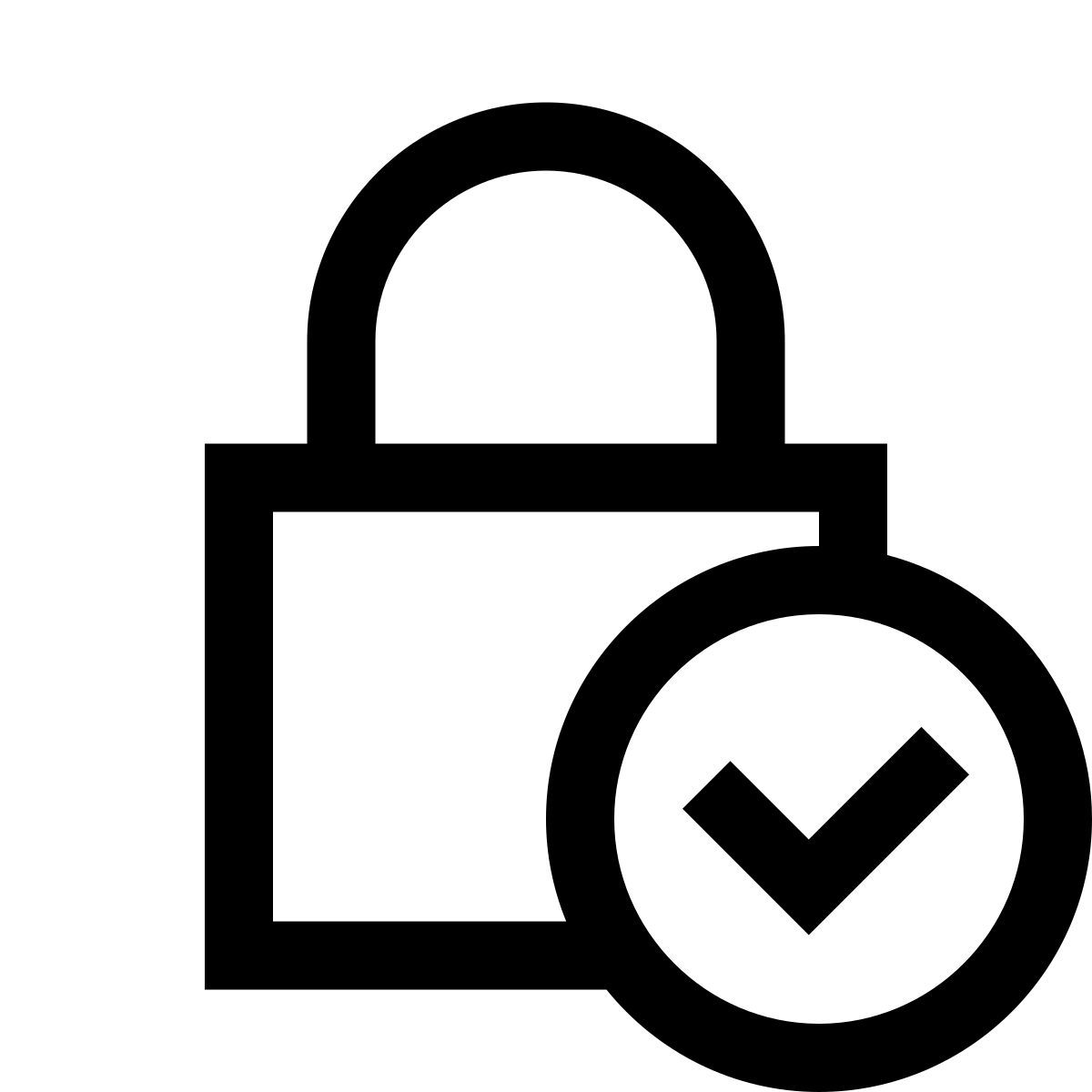 windows 10 style check lock icon