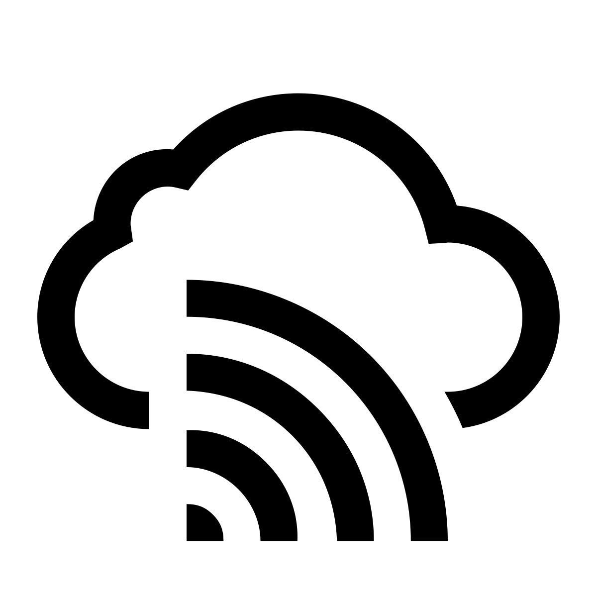 windows 10 style cloud access icon
