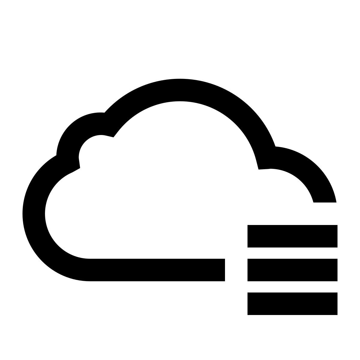 windows 10 style cloud database icon