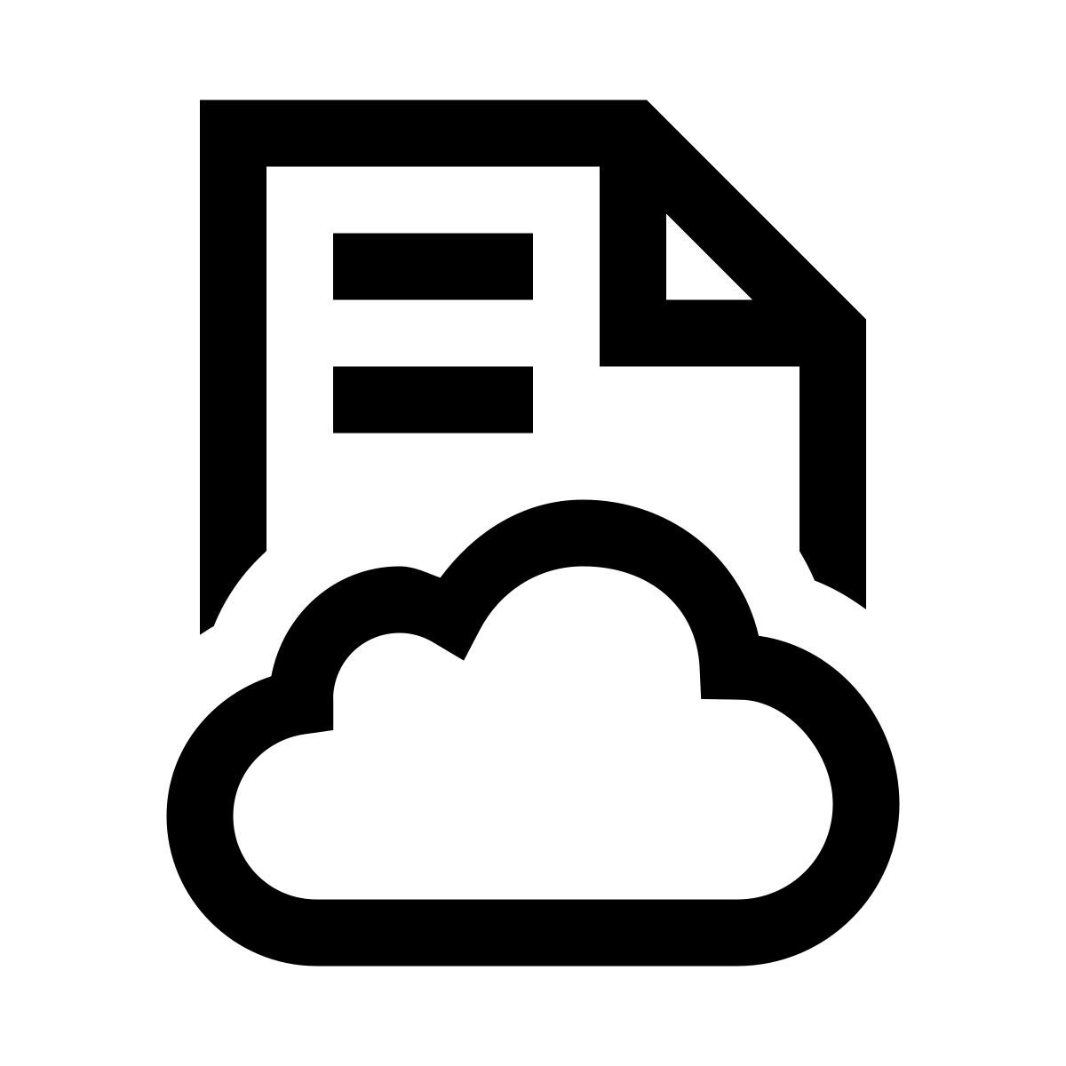 windows 10 style cloud document icon