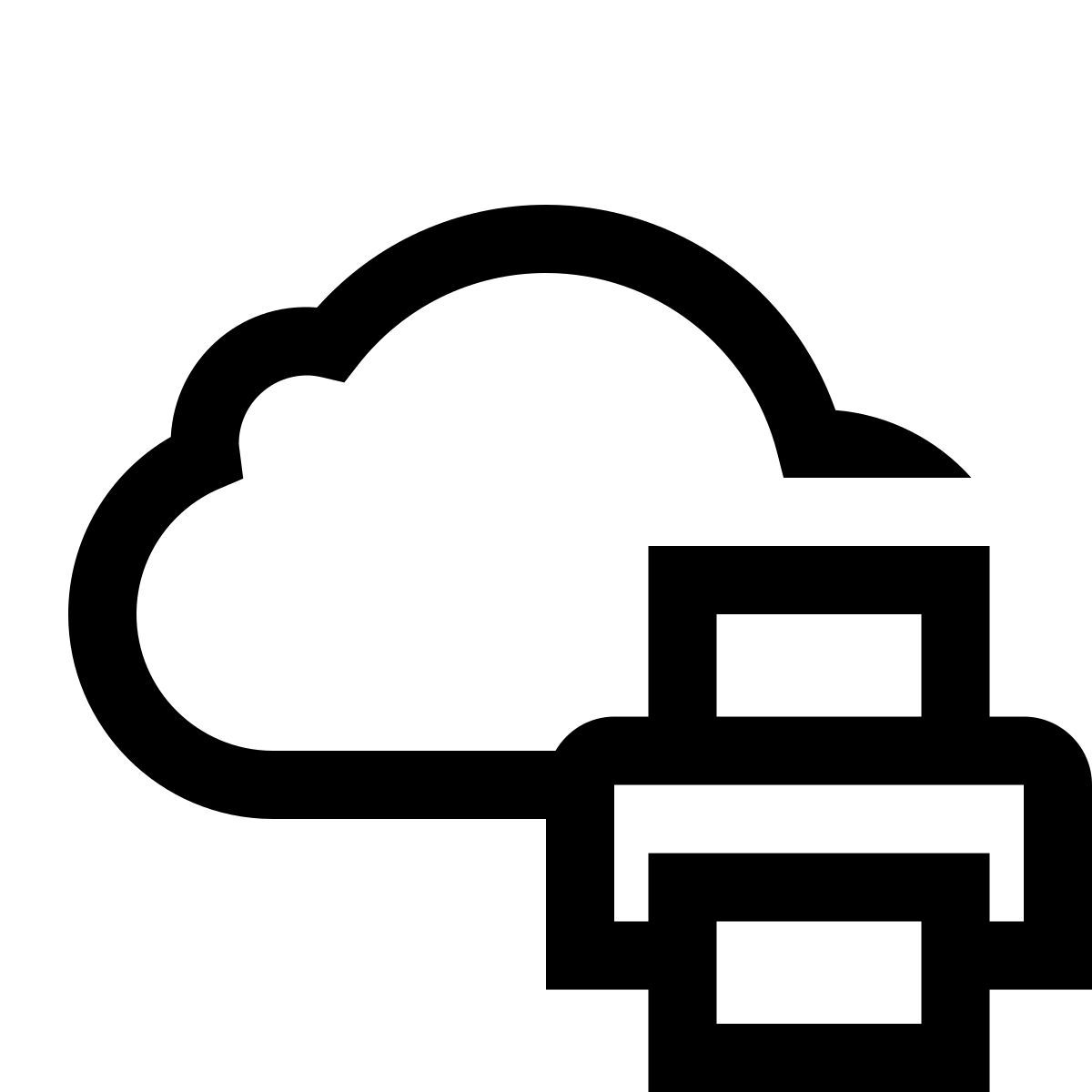 windows 10 style 클라우드 프린트 icon