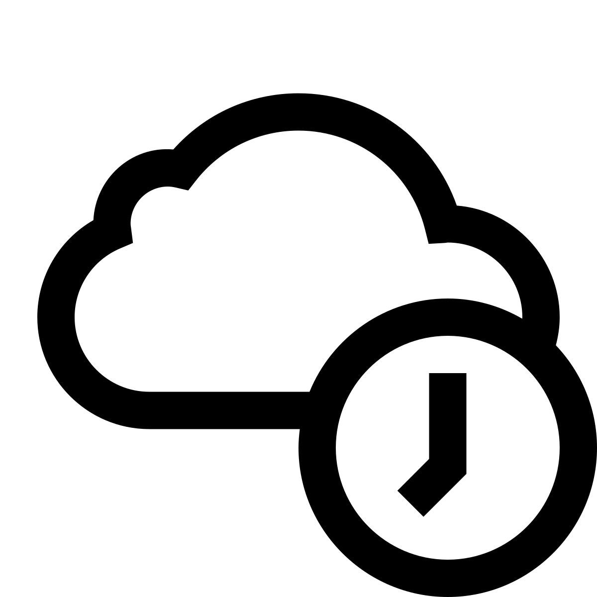 windows 10 style cloud waiting icon