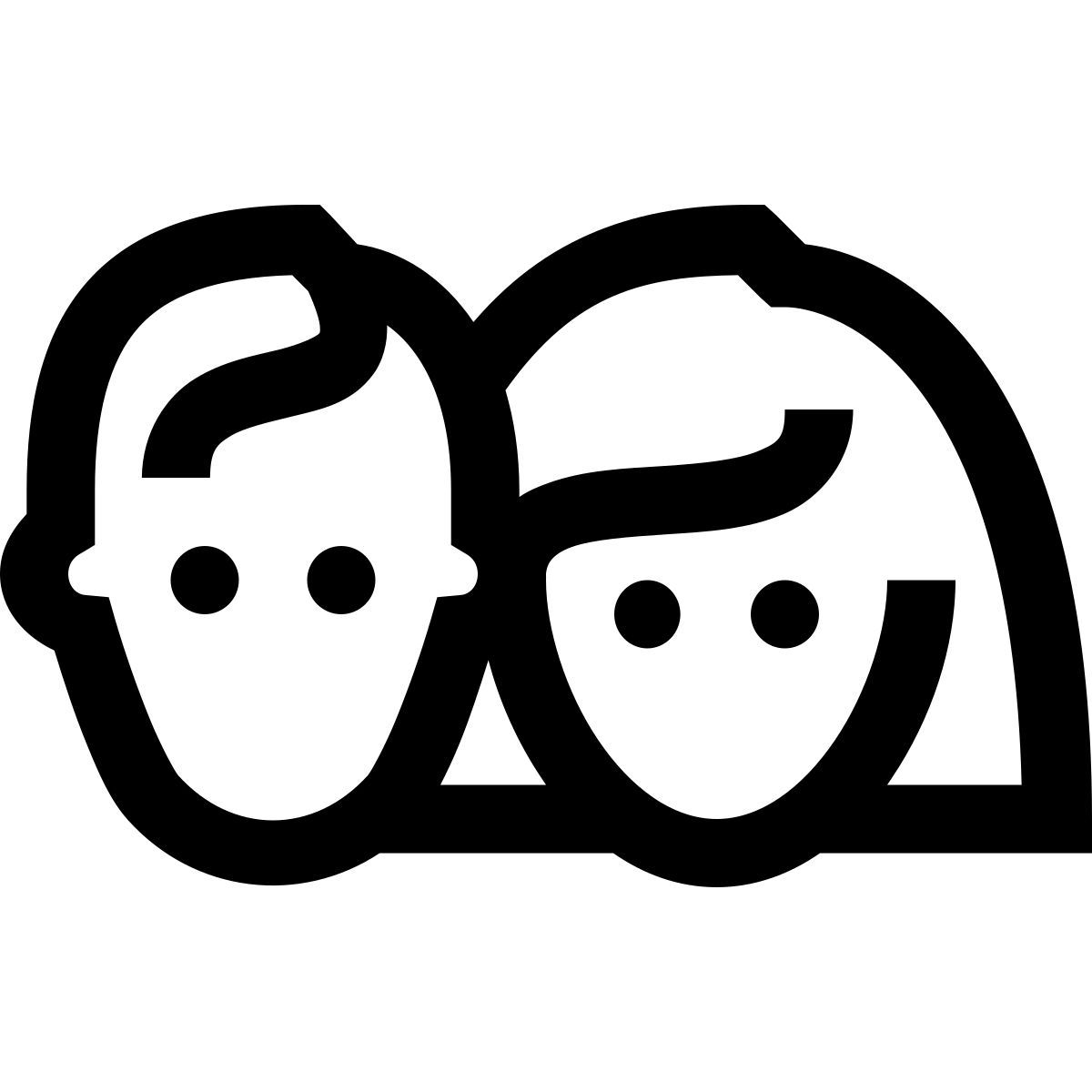 windows 10 style pareja hombre mujer icon