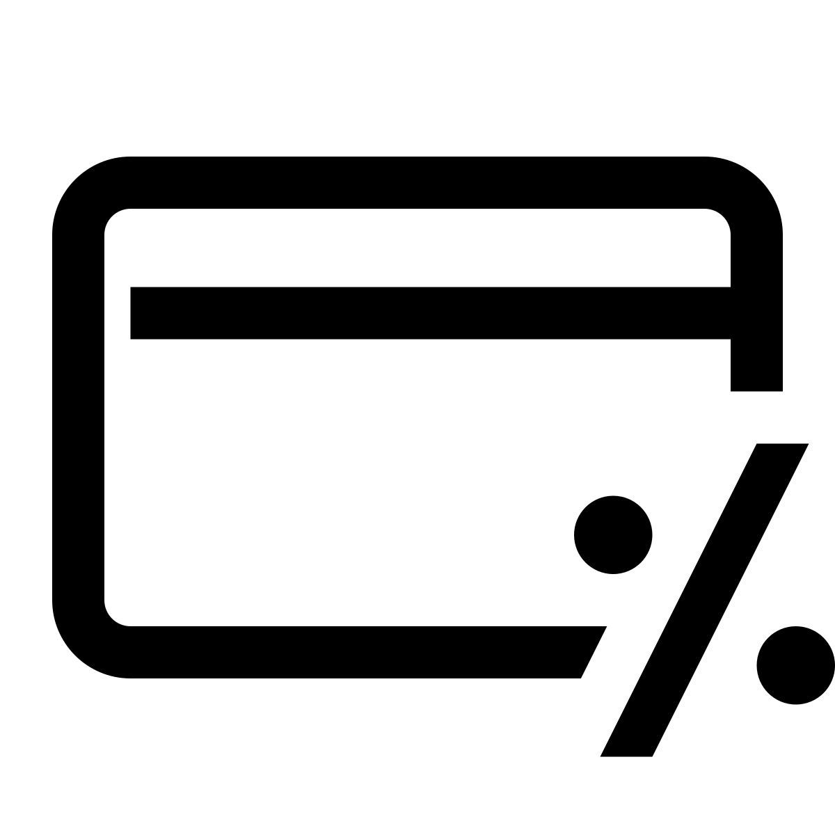 windows 10 style credit card interest icon