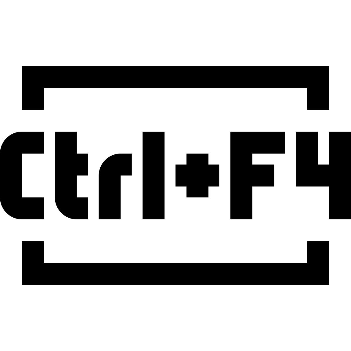windows 10 style ctrl + f4 icon