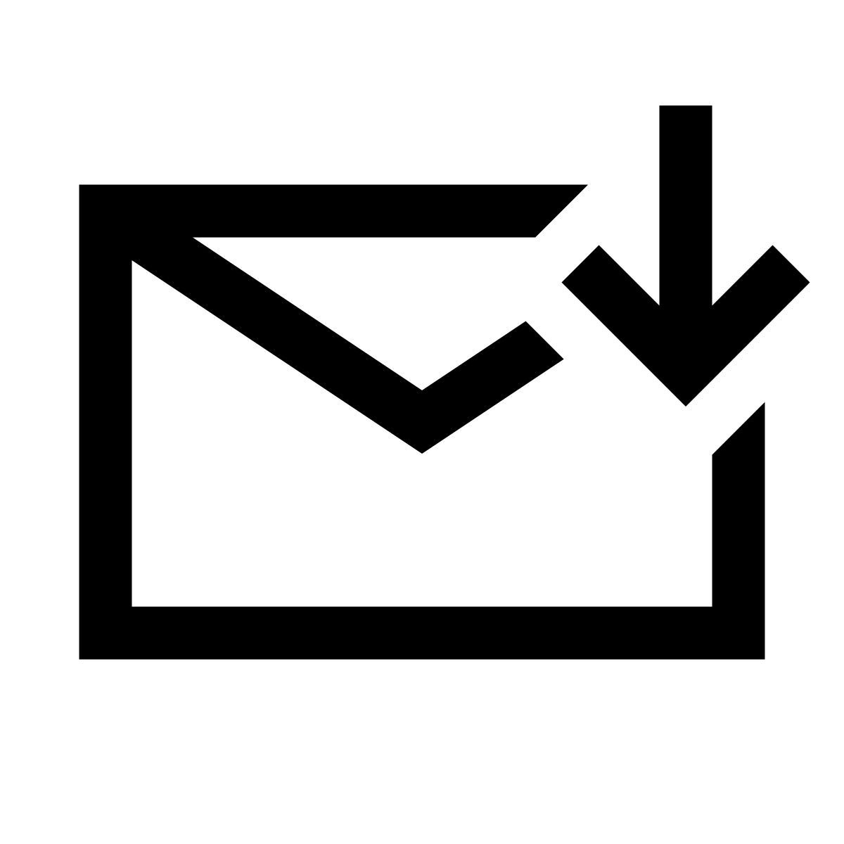 windows 10 style download mail icon