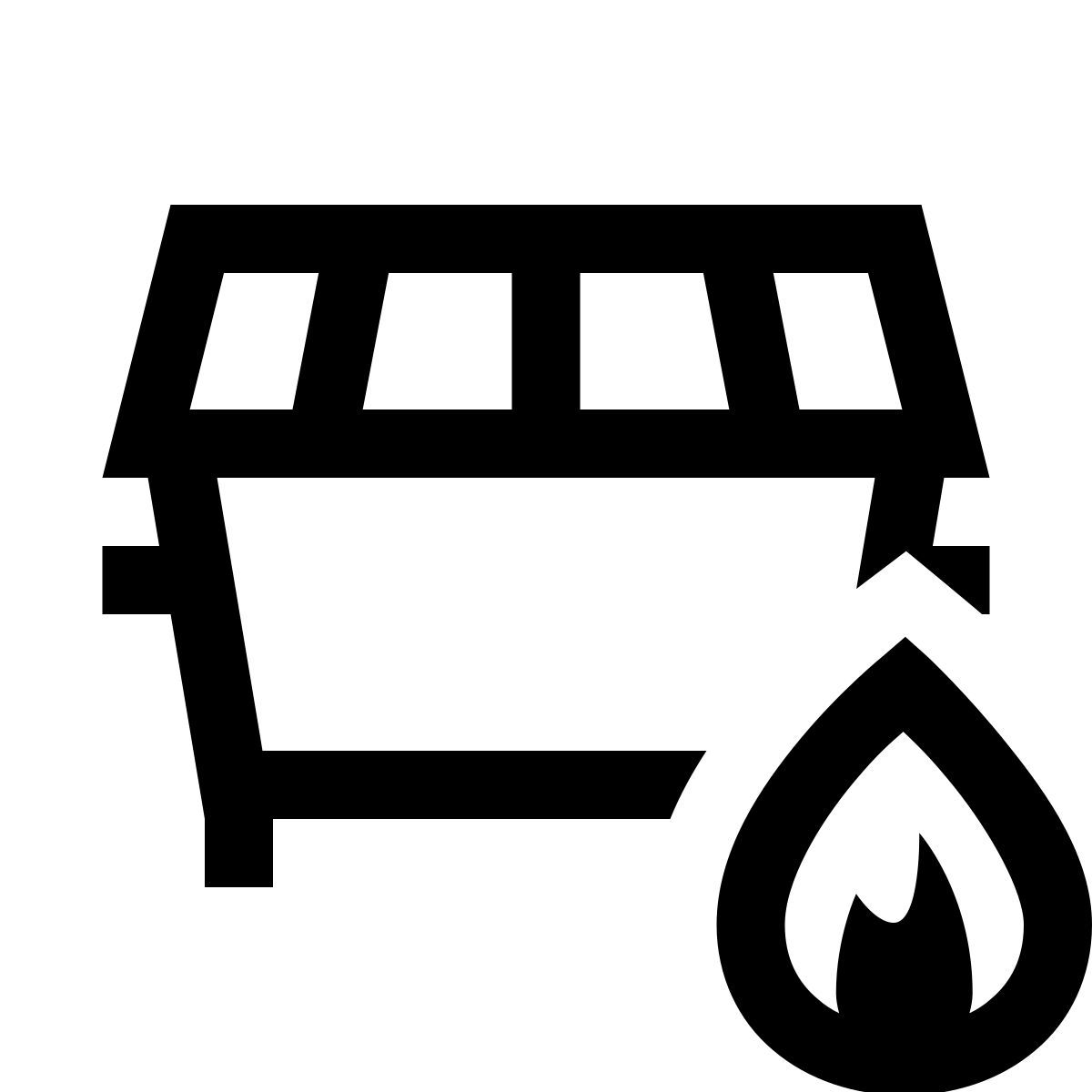 windows 10 style 불타오르는 쓰레기통 icon